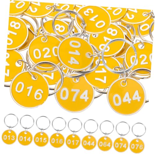 CALLARON 4 Sets Schlüsselanhänger Etiketten Metall Nummernschilder Aufbewahrungsetiketten Gepäck Id Tags von CALLARON