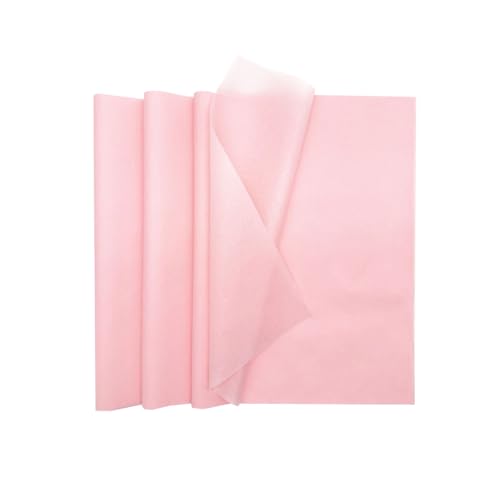 CALLYSONIC Transparentpapier, Transparentpapier Bunt, Transparentpapier Bunt für Laternen, Transparentpapier Gelb, Pergamentpapier zum Basteln, Seidenpapier Bunt, 38 Bögen, 30 * 25cm, Rosa, DIY von CALLYSONIC