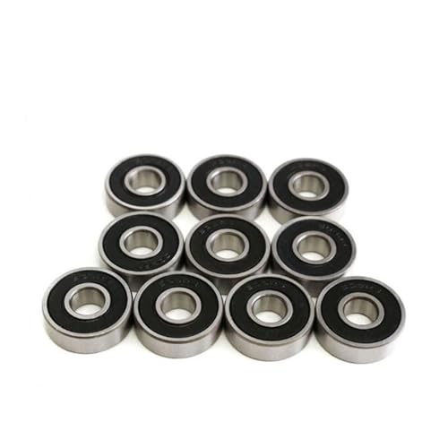 CAMCHJVVM MR105RS Miniaturlager 20/50/100PCS 5x10x4 ABEC-5 Hobby Elektroauto LKW MR105 RS 2RS Kugellager MR105-2RS Schwarz versiegelt(100PCS) von CAMCHJVVM