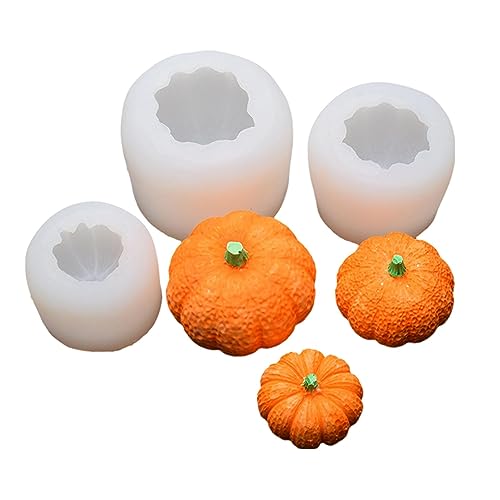 Kürbis Harz Formen Set Halloween Silikonform Kerzenform 3D Kürbis Epoxidform Silikon Fondant Kuchen Formen Kürbis Silikonform Für Schokolade Süßigkeiten Halloween Backformen Tortedeko von CAMEIRGOU