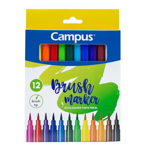 CAMPUS Filzstifte der Marke Modell Pinselspitze, 12 Farben von CAMPUS