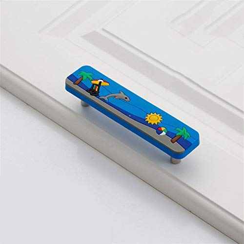 Schminktischgriff, Kindermöbelgriffe, Cartoon-Schrankknöpfe, Griffe, PVC, Wolke, Schublade, Knöpfe for Kinder, Innenbeschläge (Nr. 710)(297 96mm Blue) von CANCJDYTZ