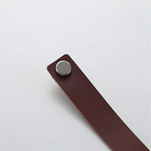 Schminktischgriff, Schrankgriff, weiches Leder, Leder, Kommode, Schublade, Türknöpfe, Möbelgriff, Hardware-Ledergriff, Innenbeschläge (Nr. 676)(Square Brown Item C,Hole 96 mm) von CANCJDYTZ