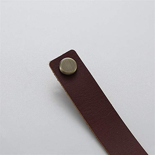 Schminktischgriff, Schrankgriff, weiches Leder, Leder, Kommode, Schublade, Türknöpfe, Möbelgriff, Hardware-Ledergriff, Innenbeschläge (Nr. 676)(Square Brown Item D,Hole 96 mm) von CANCJDYTZ