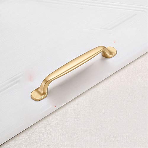 Schrankgriff im europäischen Stil, mattgoldene Schrankgriffe, Küchenschrankgriffe aus massiver Aluminiumlegierung, Schubladenknöpfe, Möbelgriff, Hardware, Schrankbeschläge (Nr. 709)(Handle 6658c 128g) von CANCJDYTZ