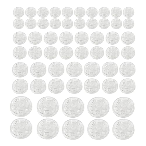 100 Paar Druckknöpfe, Druckknopf Annähen Unsichtbare, Kunststoff Druckknöpfe Transparent für Nähen von Kleidung,DIY,Handwek,7mm,12mm,15mm,20mm von CANCYCC