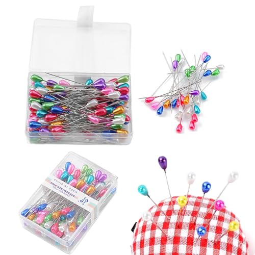 200 Stück Stecknadeln mit Kopf Groß, 55mm Nadeln mit Kopf Lange Abstecknadeln Sewing Pins für DIY, Handwerk, Schmuckherstellung, Nähen, Hochzeitsblumen, Dekorationen von CANCYCC