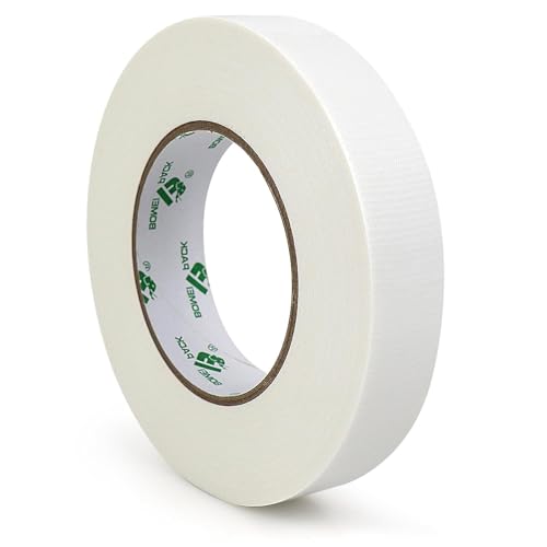 Panzertape Weiß, 25mm x 50m Gewebeband, Wasserfestes Panzerband, Doppelseitiges Klebeband, Textilklebeband, Rohrabdichtung im Außenbereich Handreißbar für Verbinden Abdichten Bündeln Rohrschutz von CANCYCC