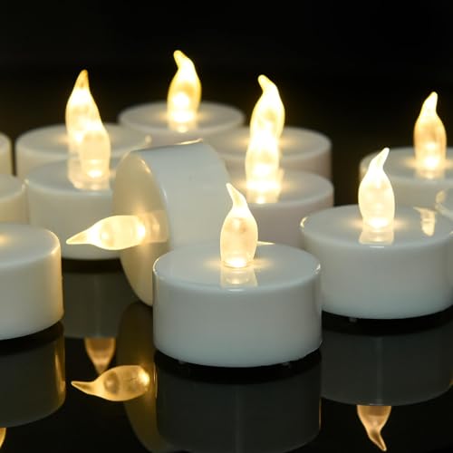 CANDLELAS Set mit 24 LED-Kerzen ohne Flamme, Lebensdauer bis zu 200 Stunden, Sie können Geburtstag, Halloween oder andere Anlässe breit sein (warmes weißes Licht) von CANDLELAS