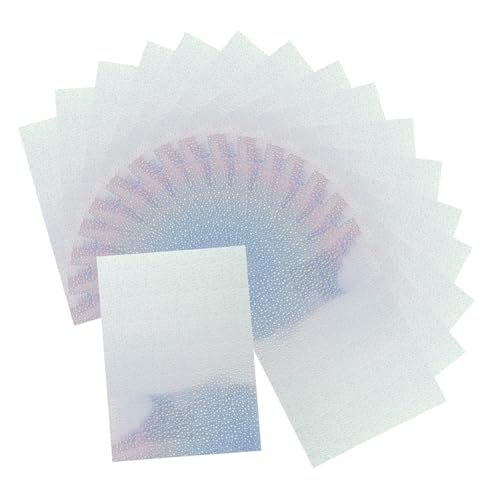 20 Blätter Holografisches Druckpapier große Versandetiketten Etikettendrucker büromaterial bürogadges Aufkleber mit Namensschild selbstklebendes Adressetikett PVC selbstklebend CANIGHT von CANIGHT