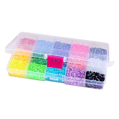 CANIGHT 1 Box Flache Rückseite Nagel Strasssteine Make Up Strasssteine Nagelzubehör Regenbogen Strasssteine Nageljuwelen Für Nagelkunst Nagelkristalle Nageledelsteine ​​Und von CANIGHT