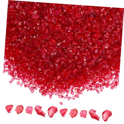 CANIGHT 1 Nagelschmuck für Frauen Sand zum Basteln Tischstreuungen Bastelbedarf Vasenfüller bastelzubehör bastel zubehör Maniküre-Dekore Tischdekorationen aus Sand Glas rot von CANIGHT