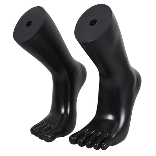 CANIGHT 1 Paar Fußformen Für Den Einzelhandel Sockendisplay Für Den Einzelhandel Füße Modell Schaufensterpuppenfüße Für Socken Modell Weibliche Fußsocke Schuhform Manaquine Black Plastik von CANIGHT