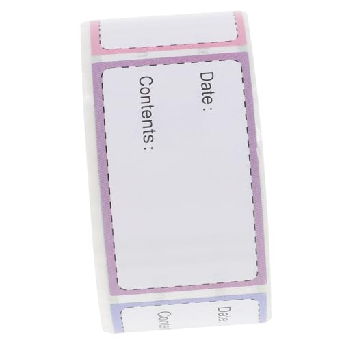 CANIGHT 1 Rolle Lebensmitteletiketten küchenetiketten label Lebensmittelaufkleber Etikett für Gefrierschrank Gefrierschranketiketten Etiketten für Kühlschränke Papier Colorful von CANIGHT