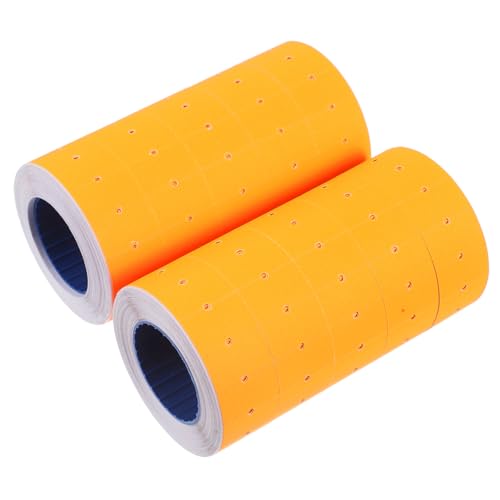 CANIGHT 1 Rolle Preisschildpapier tags buisiness beschrifter sticker aufkleber stickers labeln Warenpreisaufkleber Klebeetikett Aufkleber leere Etiketten leerer Preisaufkleber Orange von CANIGHT