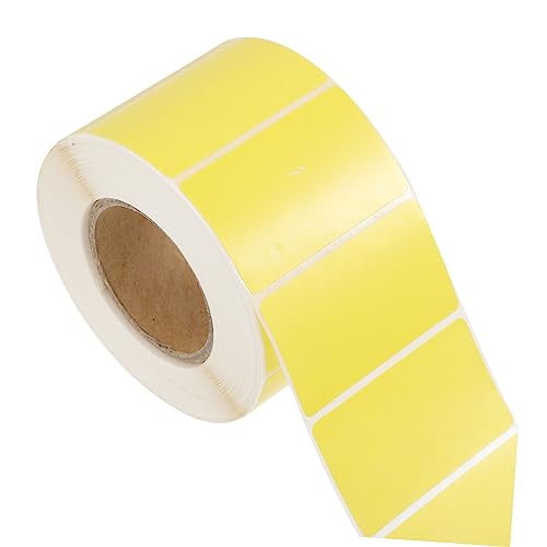 CANIGHT 1 Rolle Thermopapier Verpackungsetiketten Schlüsselclip am Gürtel farbige Etiketten preisschild adressetiketten aufkleber -Versandetiketten Thermoversandetiketten Yellow von CANIGHT