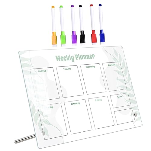 CANIGHT 1 Satz Nachrichten Schreibbrett Kreidetafel Staffelei Zeichen Trocken Abwischbarer Planer Für Den Schreibtisch Monitor Memo Markierungen Whiteboard-kalender Led-noteboard Acryl von CANIGHT