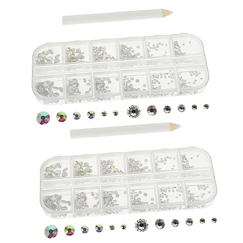 CANIGHT 1 Satz Nagelbohrer Für Strass-edelsteine Bastele Edelsteine Hotfix Nagel Charms Nagellack Aufkleber Ab Strass Gänseblümchen Falsche Fingernä Wohnung Strass-handschuhe Glas von CANIGHT