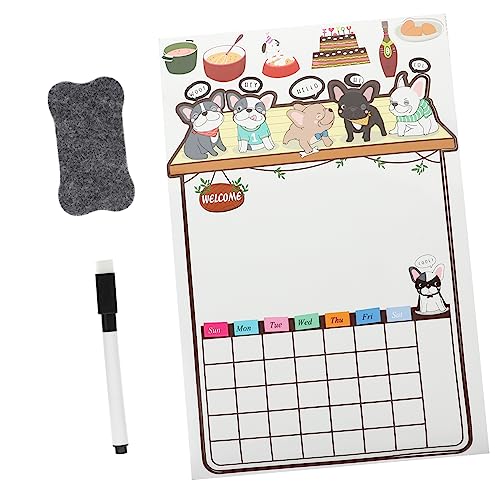 CANIGHT 1 Satz Notizblock Schreibtafel Für Die Küche Notiztafel Memo-planungs-whiteboard Memo-erinnerung Magnetische Menütafel Wöchentlicher Whiteboard-planer Magnettafel Magnet Aus Gummi von CANIGHT