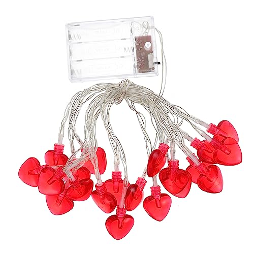 CANIGHT 1 Satz Saite Laternenpfahl Valentinstag Liebeslicht LED-Herzlichter Türdekoration dekoration schlafzimmer wandverkleidung Liebesform LED-Licht Herzförmige Lampen Plastik rot von CANIGHT