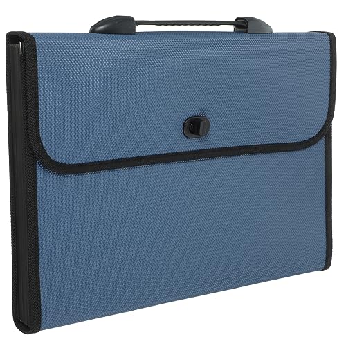 CANIGHT 1 Satz Stand von Aktentaschen Taschenordner Dateiorganisator Halter office organizer büro organizer Geldschein-Organizer mit Taschen Akkordeon-Dateiordner Plastik Blue von CANIGHT