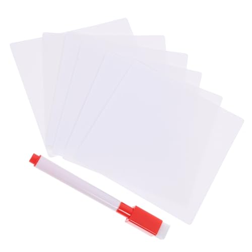 CANIGHT 1 Set Einfach Wiederverwendbare Whiteboard Notizaufkleber Löschbare Memo Notizen Wiederverwendbare Notizblöcke Klebrige Nachrichtenaufkleber Trocken Abwischbare Haftnotizen von CANIGHT