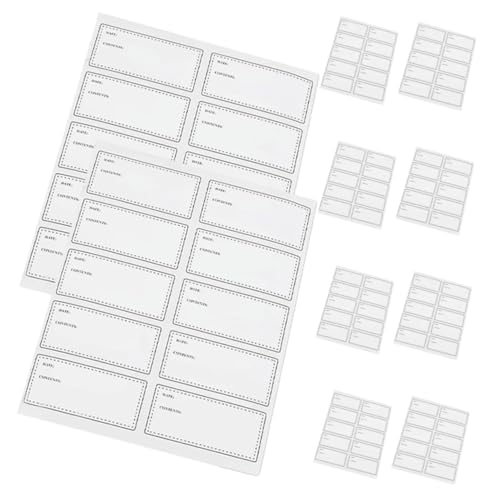 CANIGHT 10 Blatt Selbstklebende Lebensmitteletiketten Beschreibbare Notiz Datumsetiketten Für Flaschen Gläser Und Lebensmittel Multifunktionale Aufkleber Für Die Haushaltorganisation von CANIGHT