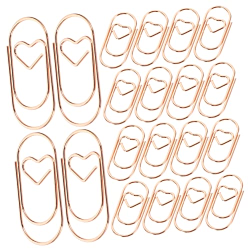 CANIGHT 100St Büroklammer büromaterial office supplies paperclips karten clip papierklammer Bürodekoration Office-Datei-Clips Mini-Strickclips Office-Dokumentenklammern Metall Rosy von CANIGHT