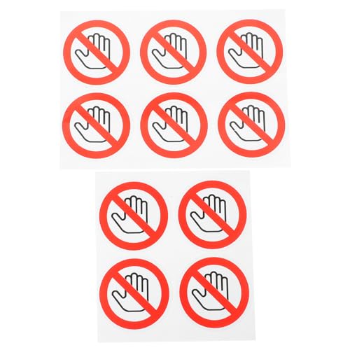 CANIGHT 10Pcs Warnschild Aufkleber Bitte Berühren Sie Keine Aufkleber -Warnaufkleber An, Die Kein Etikett Aufkleber Sicherheitsetikett Aufkleber Verboten Sind von CANIGHT