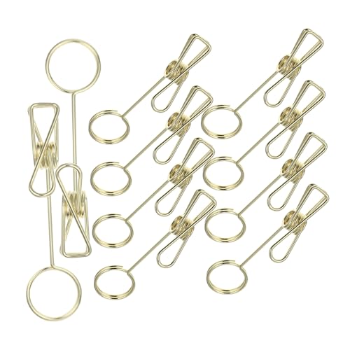 CANIGHT 10St Fotoordner clipboard bürodeko deko zur hochzeit picture hanger Fotoständer Halter für Fotoclips Bildhalter für Tische Namens-Tischkartenhalter für Hochzeiten Eisen Rosa von CANIGHT