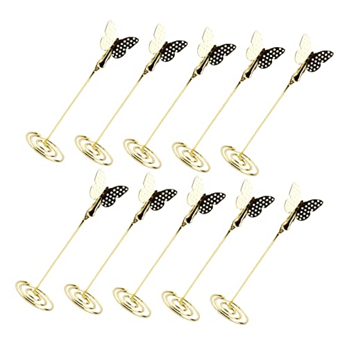 CANIGHT 10St Hochzeitssitzhalter Schmetterlingsständer Name Platzhalter klare Tischkarte visitenkarten halterung hochzeitsdeko Tischdekoration für Partys Tischnummernhalter Metall Golden von CANIGHT