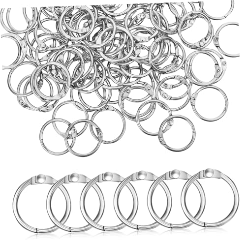 CANIGHT 120st Runde Clipringe Binderringe Klein Notizbuch-binderringe Ringbuchklammern Ringschnallen Ringordner Für Lose Blätter Schlüsselbund Kalenderringe Ringe Für Sammelalben Metall von CANIGHT