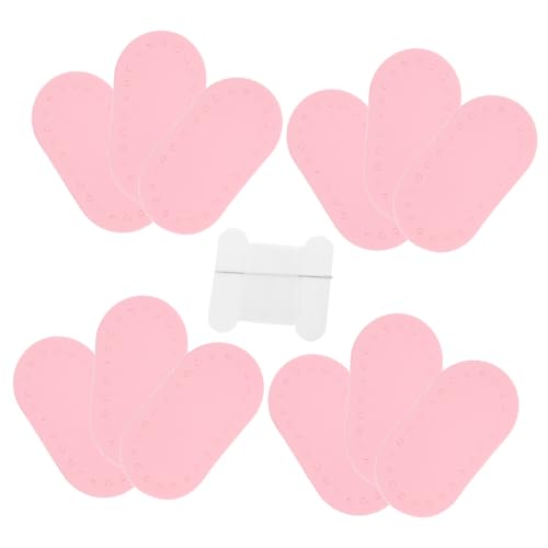 CANIGHT 12st Namensschild Nähen Etiketten Aufnähen Etikettenetikett Annähen Tags Etiketten Mit Löchern Namensaufnäher Für Kleidung Nähen Namensetiketten Namensschild Der Kleidung Rosa Pvc von CANIGHT