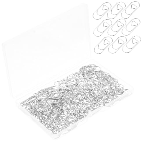 CANIGHT 150 Stück Mini-Liebes-Büroklammern Büroklammerhalter magnetisch kreative Büroklammern Papier bookmarks scrapbooking zubehör kleine Büroklammern Büroklammer fürs Büro Metall Silver von CANIGHT