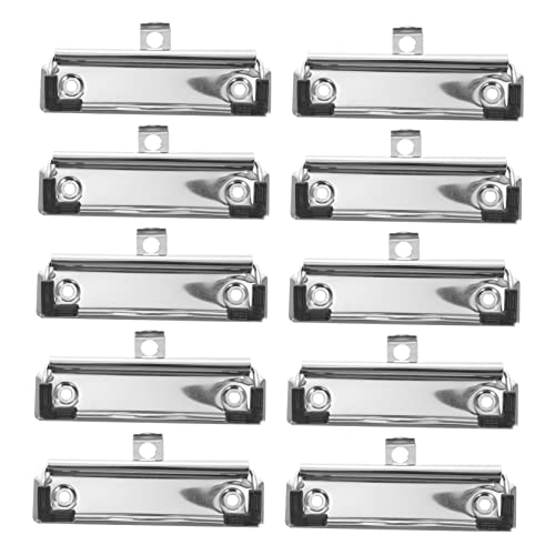 CANIGHT 15St Briefpapier-Clip Ablageklammern für das Büro weiße Heftklammern Clips für Dateitafeln Clipboard-Clips mit niedrigem Profil strapazierfähige Clipboard-Clips Plastik Silver von CANIGHT