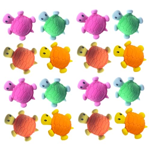 CANIGHT 16 Stück Mini Schildkröten Radiergummis Cartoon Tier Radiergummis Bunte Radiergummis Für Kinder Entzückende Radierer Für Schule Und Partygeschenke von CANIGHT