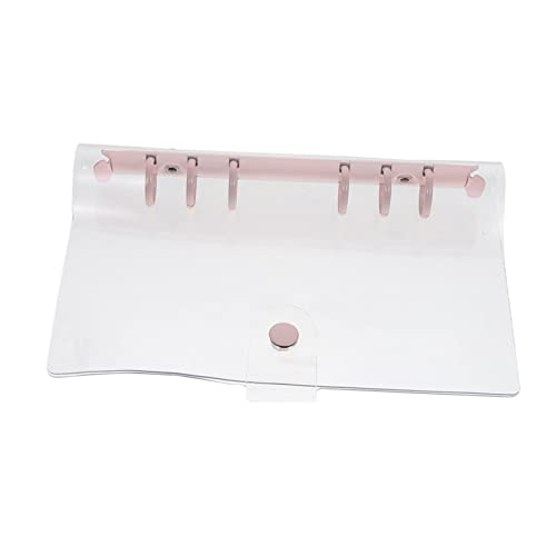 CANIGHT 1Stk Taschenbuch praktische Memomappe klarer PVC-Notizbuchordner Büromappen Seitenschutzordner write board büro materialien Loseblatt-Notizbuch Klare PVC-Zwischenablage Rosa von CANIGHT