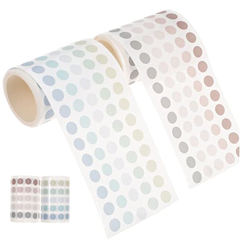 CANIGHT 2 Rollen Punktaufkleber Aufkleber für Geschenkanhänger buntes Klebeband Washi-Tape-Aufkleber scrapbooking sticker scrapbook stickers siegel aufkleber Punkt-Design-Aufkleber pp von CANIGHT