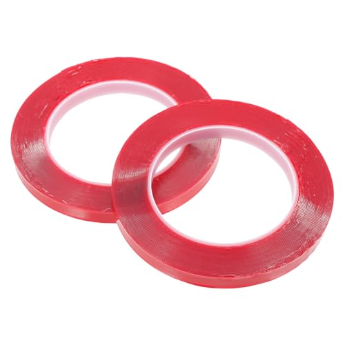 CANIGHT 2 Rollen Transparentes doppelseitiges Klebeband durchsichtiges Klebeband selbstklebendes Nagel-Display-Klebeband klebeband doppelseitig double sided tape transparentes Nagelband von CANIGHT