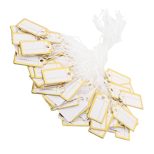 CANIGHT 200st Schmuck-display-tag Hängende Preisschilder Etiketten Zum Aufhängen Aus Papier Preisschilder Für Schmuck Preisschild Für Schmuck Leere Preisschilder Papierkarte Golden von CANIGHT