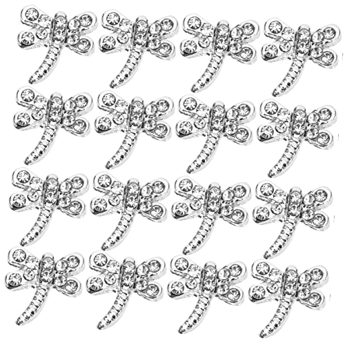 CANIGHT 20St dekorative Nailart-Anhänger diy nails nail decoration nail art steine Libellen-Nagelanhänger 3D-Nagelanhänger Maniküre DIY Charms Fingernagel Nagel Charms Legierung Silver von CANIGHT