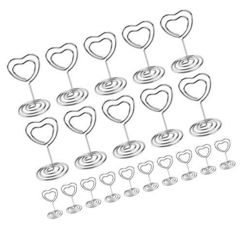 CANIGHT 20st Tischkartenhalterständer Foto-display-clip Inhaber Der Tischnummer Platzkarten Mit Hochzeitsnamen Tischkartenhalter Für Hochzeiten Visitenkartenhalter Bildhalter Metall Silver von CANIGHT