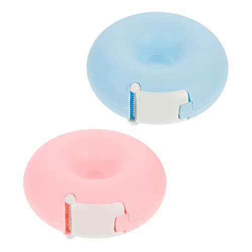 CANIGHT 2St Bandschneider Klebeband-Spender-Schreibtisch Miniband Wimpernwerkzeuge Mini- tape dispenser tape cutter Werkzeuge zum Schneiden von Bändern Bandorganisatoren Abs Blue von CANIGHT