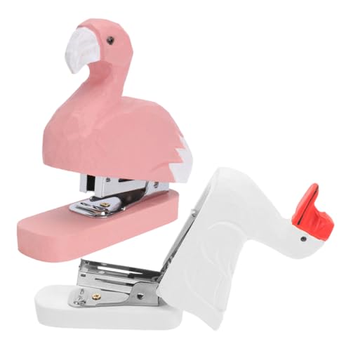 CANIGHT 2St Tierhefter Tierstatue schnitzen Zubehör Flamingo-Hefter Hefter in Tierform Bürohefter Home-Office-Accessoires die Bürogeschenke lustiges lustige Bürogeschenke Eisen von CANIGHT