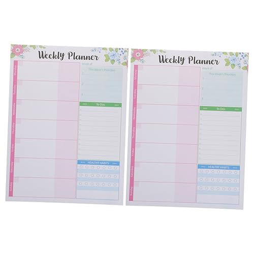 CANIGHT 2st Wochenplaner Notizblock Zu Machen Täglicher Notizblock To-do-listenplaner Studienplaner To-do-liste Notizblock Kalender Für Homeschool Pad Machen Tägliche To-do-liste Papier von CANIGHT