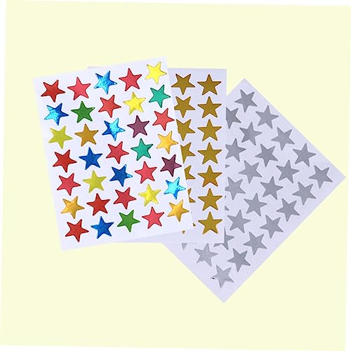 CANIGHT 30 Blatt Selbstklebende Sternaufkleber Gold Silber Und Bunten Farben Dekorative Sticker Für Scrapbooking Bastelprojekte Und Kreative Gestaltungen von CANIGHT