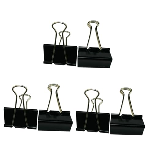 CANIGHT 36 Stk Für Den Täglichen Gebrauch 25mm Schwarzer Ordner Binderclip Bürobedarf Clips Für Finanzordner Büroklammern Aus Schwarzem Metall Black von CANIGHT