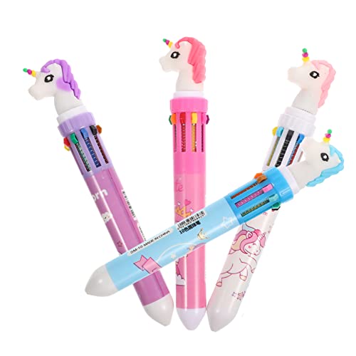 CANIGHT 4 Stück Kugelschreiber Stifte Mit Flüssiger Tinte Schwarze Stifte Mehrfarbiger Stift Stifte Für Die Schule Verschleißfester Mehrfarbenstift Desktop-schreibstift Abs Colorful von CANIGHT