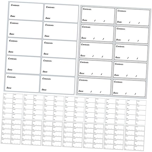 CANIGHT 40 Blatt Leere Lebensmitteletiketten Für Flaschen Selbstklebende Aufkleber Zur Beschriftung Von Vorratsbehältern Und Marmeladengläsern Ablösbare Etiketten Für Den Haushalt von CANIGHT