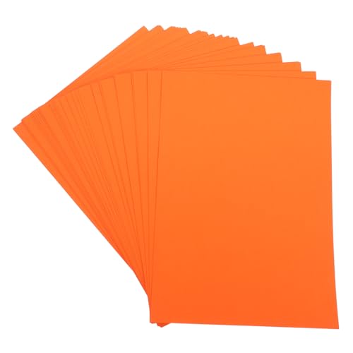 CANIGHT 50 Blatt A4-Farbkarton kreativpapier paketpapier geschenkpapier bögen zeichenpapier DIY kopierpapier farbiger Karton leere papiere zum ausdrucken bastelpapiere selber machen Orange von CANIGHT